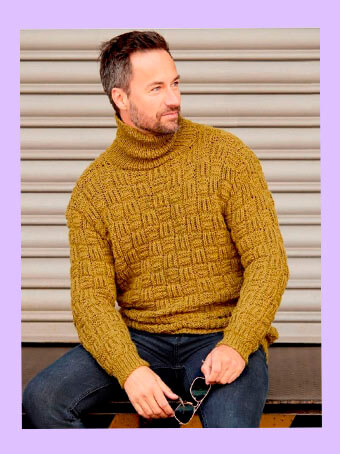 вязаный пуловер мужской