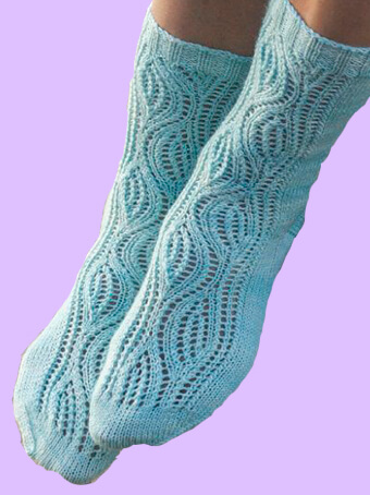 вязание ажурных носков