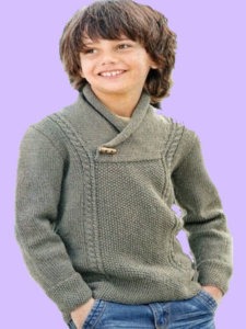 детский пуловер вязаный
