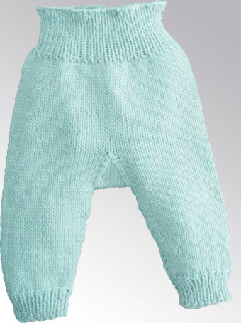 вязаные штанишки для новорожденных
