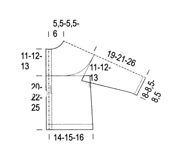 выкройка кофточки