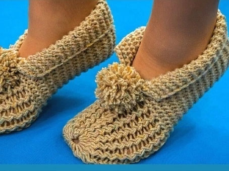 Следки-тапочки спицами